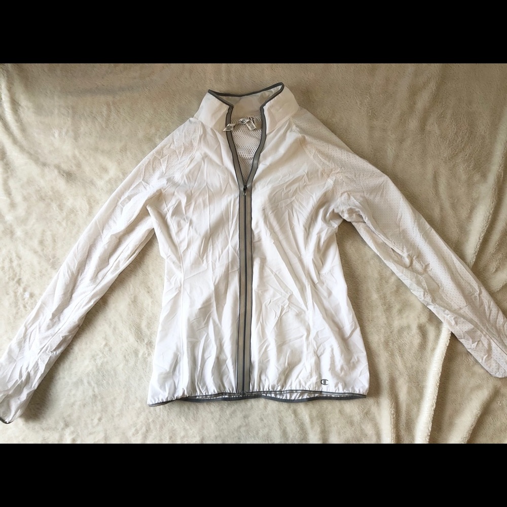 Champion White Lightweight Full-Zip Jacket